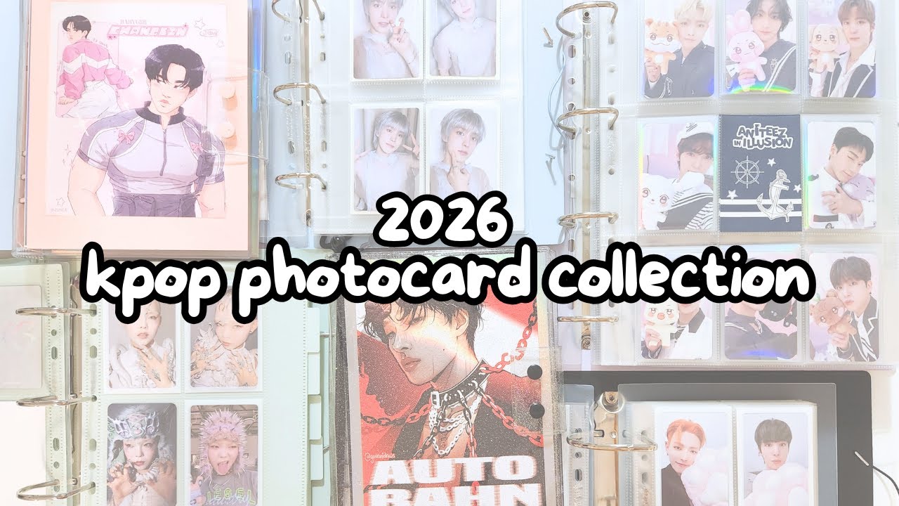 2026 kpop photocard collection flip through ✿ 11 binders - ateez, cosmosy, p1harmony, xlov + more