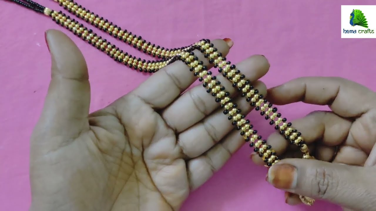 🌺mangalsutra making at home ideas//mangalsutra banane ki tarika//how to make mangalasutra 🌺