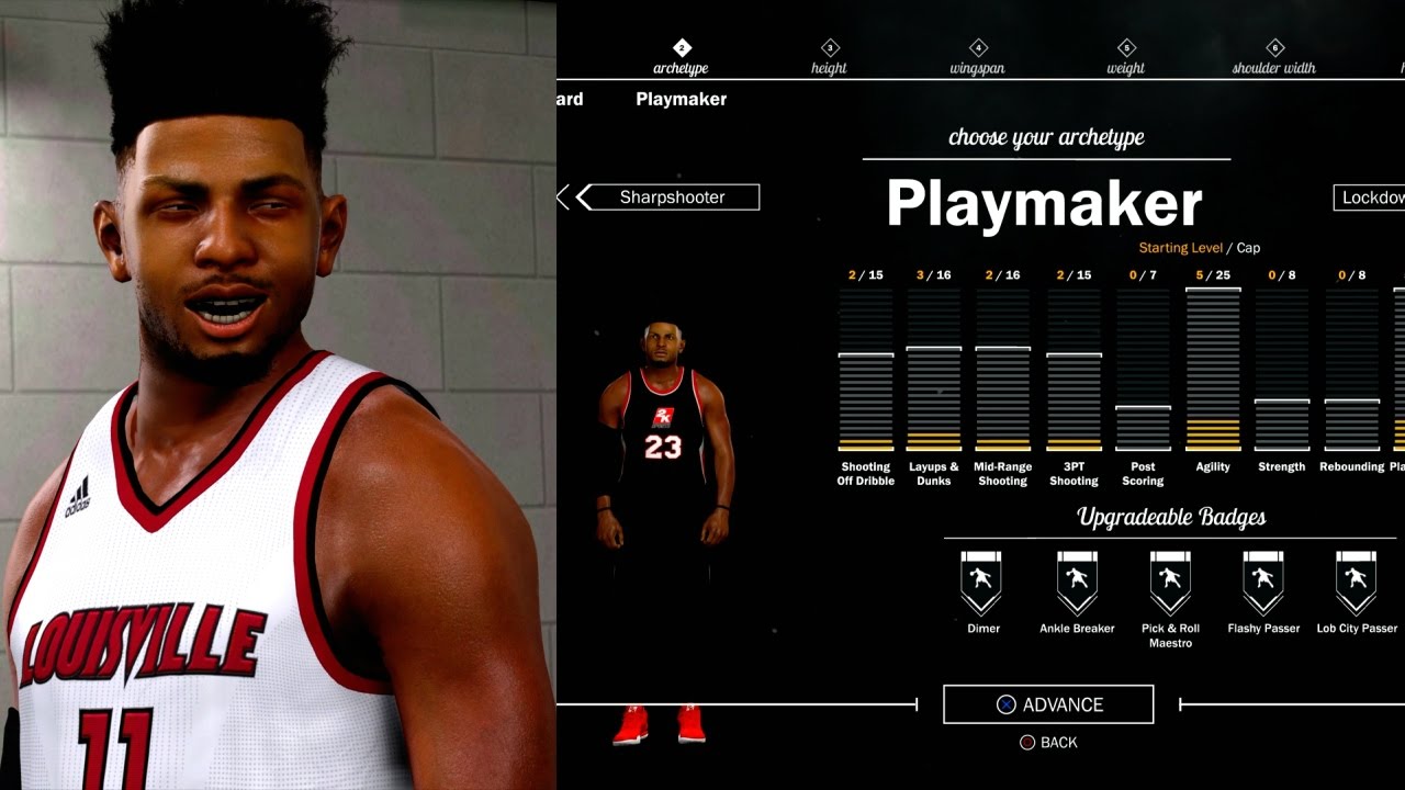 NEW 6'4 ATHLETIC PLAYMAKER POINT GUARD FREDDY BANKS CREATION! | 1ST COLLEGE GAME - NBA 2K17 MyCAREER