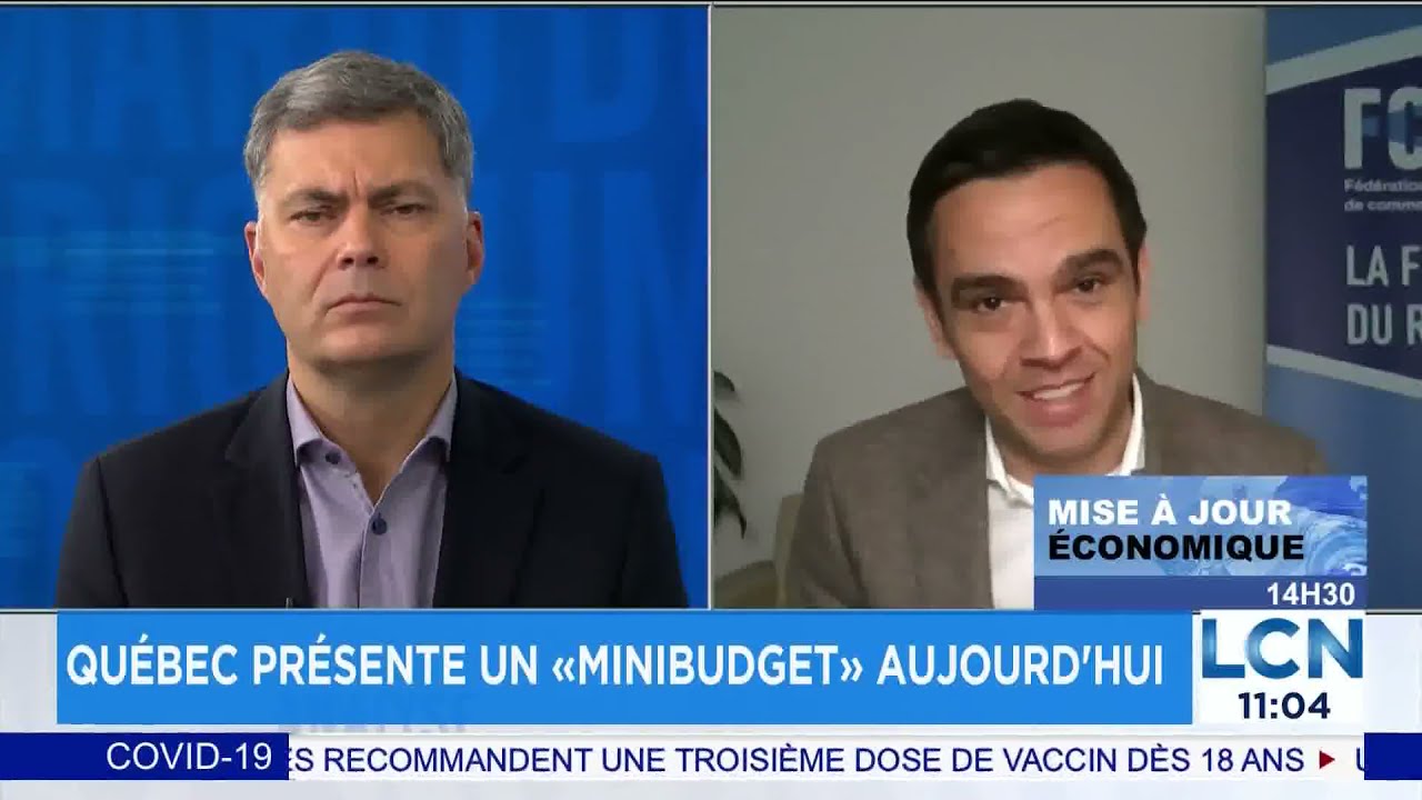 Charles Milliard, PDG de la FCCQ, partage ses attentes concernant le mini budget Qu&eacute;bec 2022 | LCN