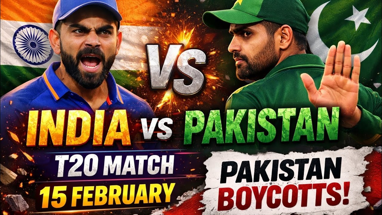 Ind vs pak t20match 15 February Pakistan boycotts! 