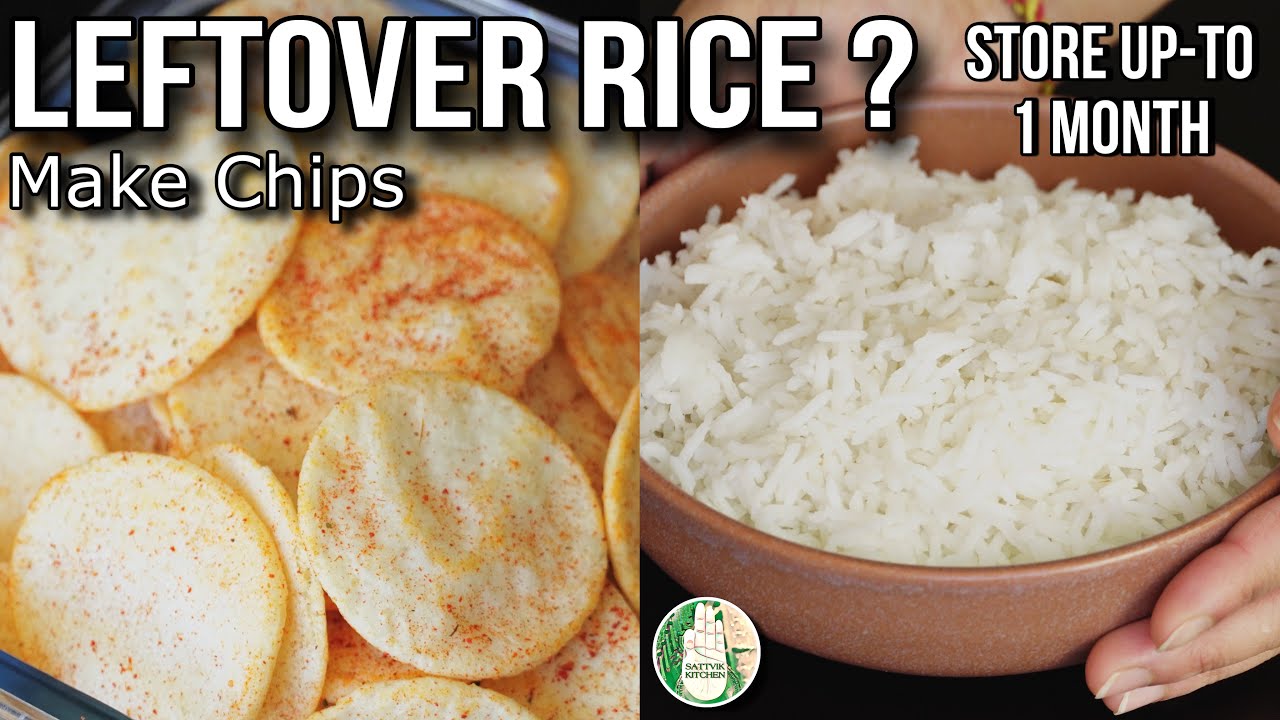 1 Bowl of leftover Rice can make CRISPY CHIPS ! NON-FRIED storable Rice Chips recipe Sattvik kitchen
