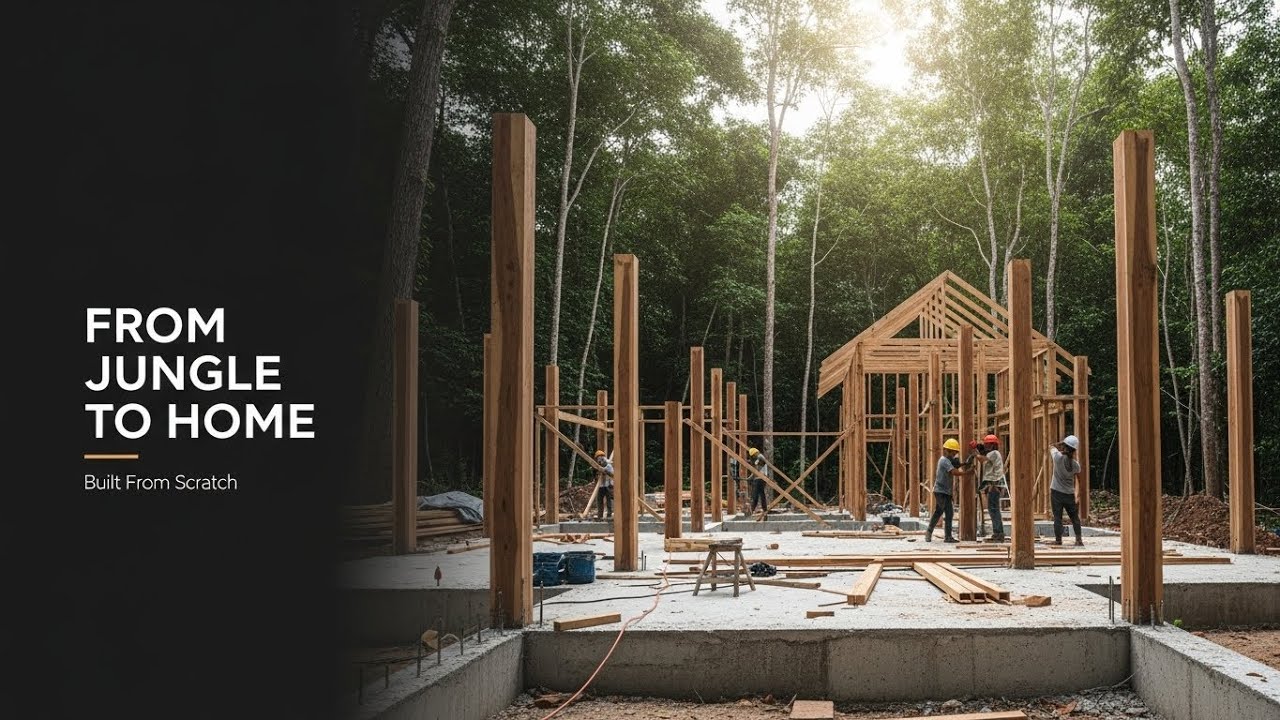 From Jungle to Luxury Home 🏡 | Inside the Complete Jungle House Construction Process