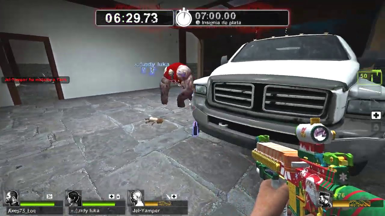 Left 4 Dead 2:  Especial De Navidad- Loquendo - Supervivencia De Tank!!!