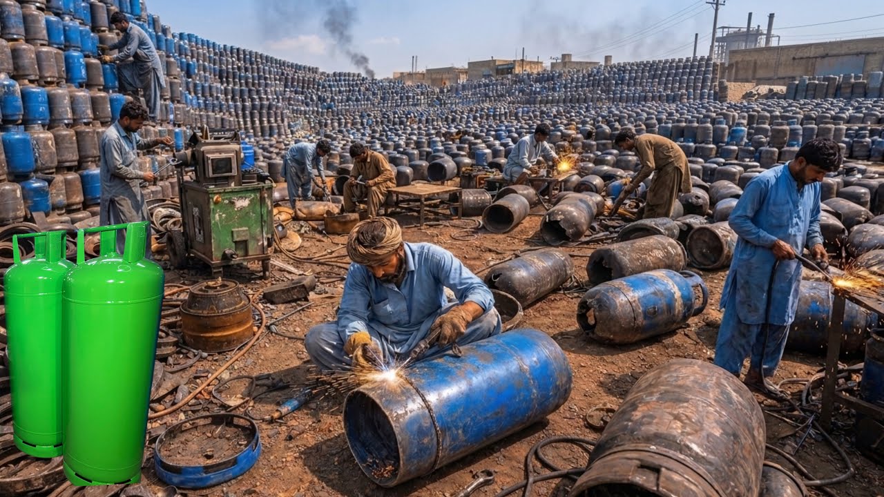 Inside Pakistan Factory &ndash; Amazing LPG Gas Cylinder Manufacturing Process Step By Step