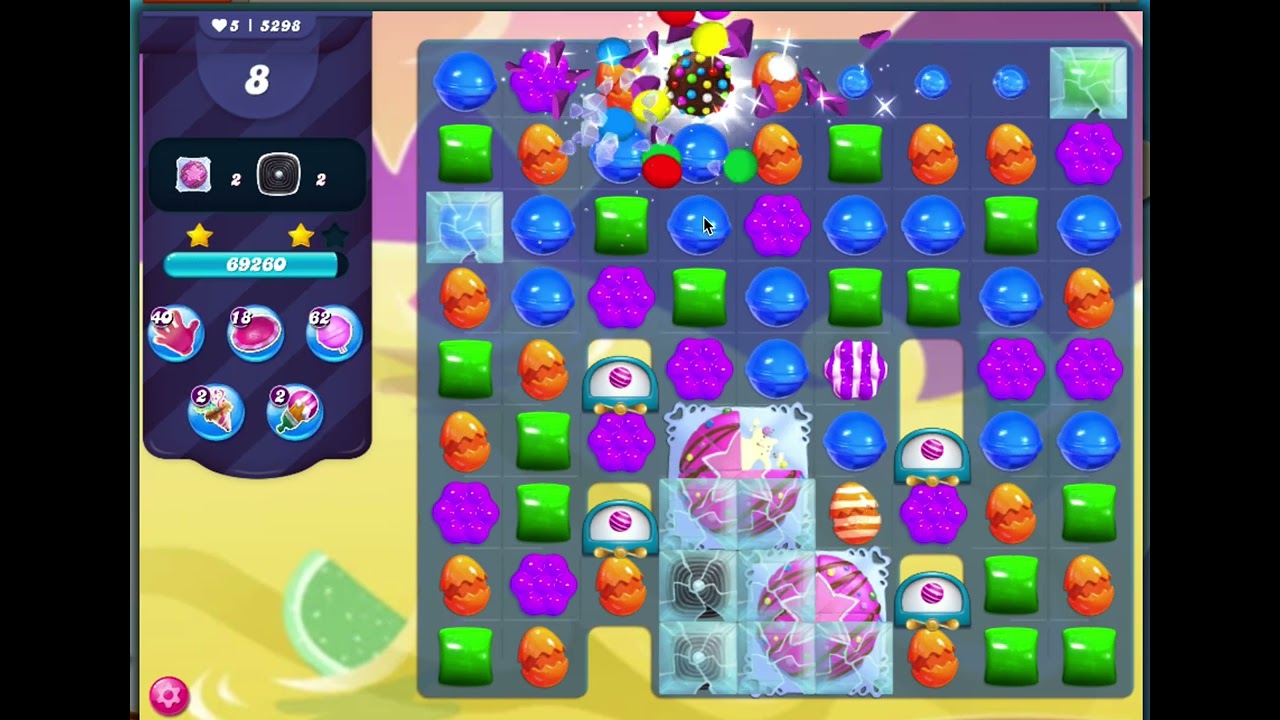 Candy crush saga - no boosters - level 5298