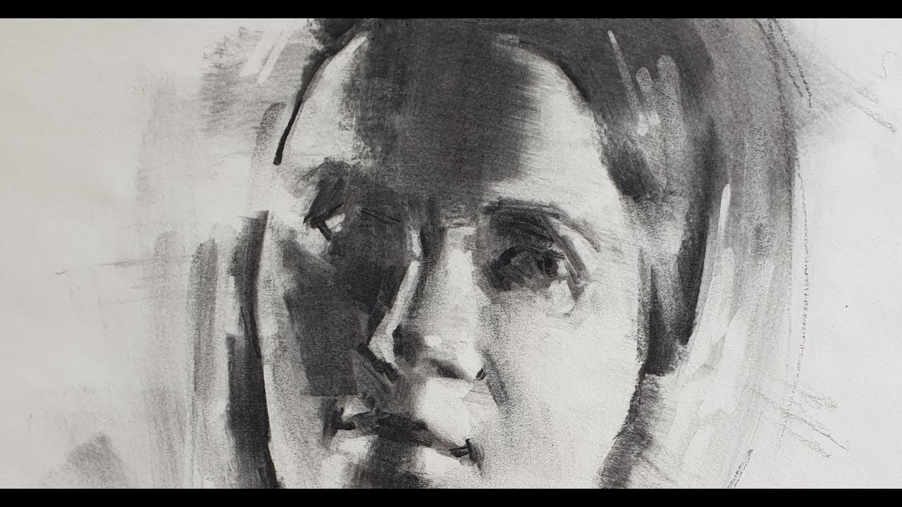 figure sketch 108 - charcoal portrait