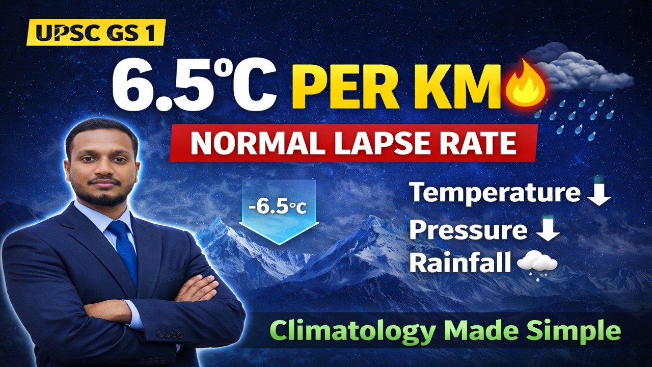 Physical Geography | Climatology Made Simple🔥Temperature, Pressure & Normal Lapse Rate Ex for UPSC