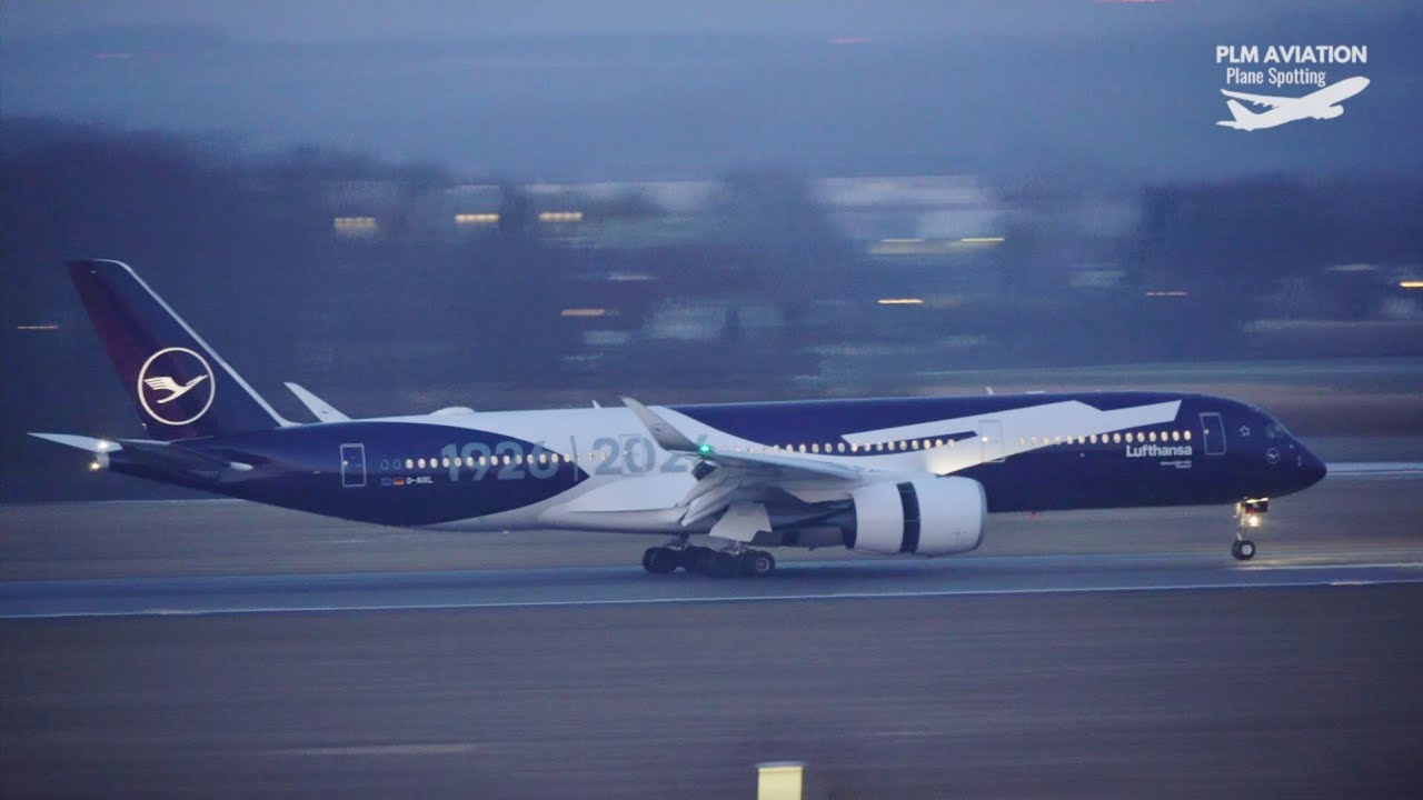 WELCOME FIRST FLIGHT of 100 Years Lufthansa Airbus A350-900 D-AIXL at Munich Airport MUC/EDDM