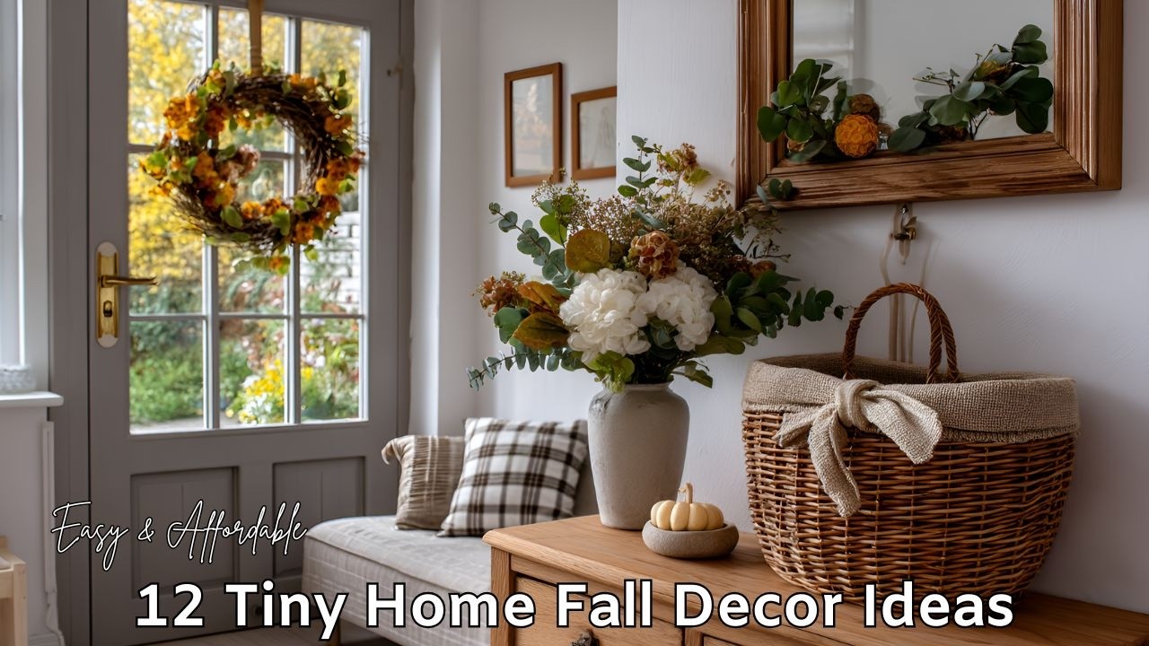 Tiny Home Fall Decor: 12 Space Saving Farmhouse & Cottage Cozy Hacks!