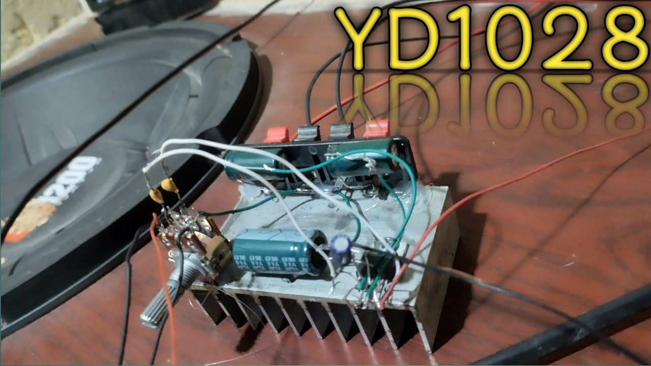 How to Make Homemade Stereo Car Audio.Powerfull Amplifier using YD1028. dc 12v