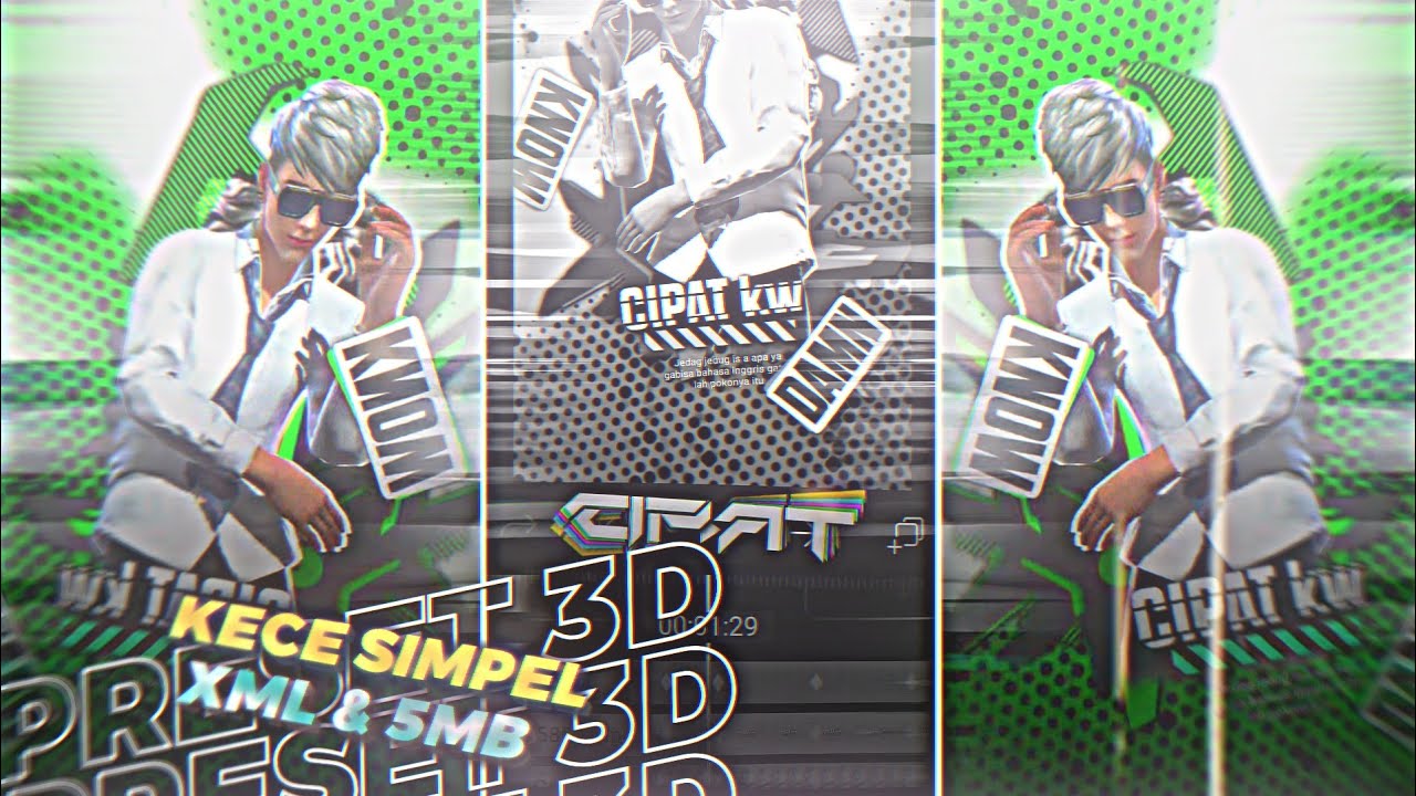 PRESET 3D FF PAKE NANYA SIMPEL KECE🌿🤯DJ MORE THAN YOU NOW VIRAL TIKTOK😈🥶
