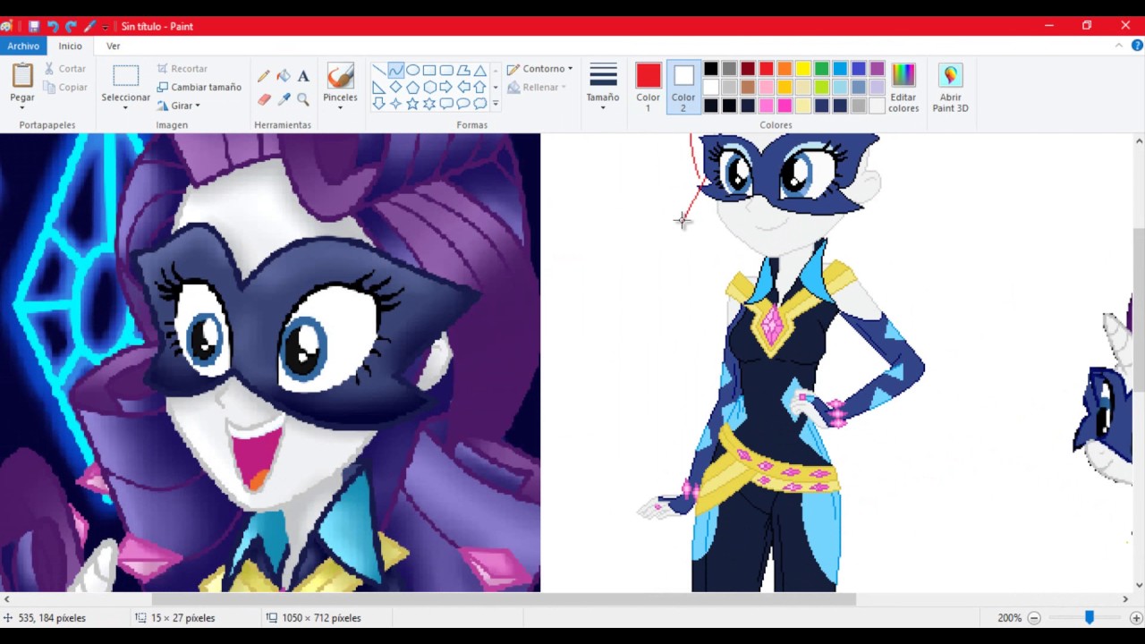 【MLP SPEEDPAINT】Rarity Power Ponies EG MY STYLE! :3