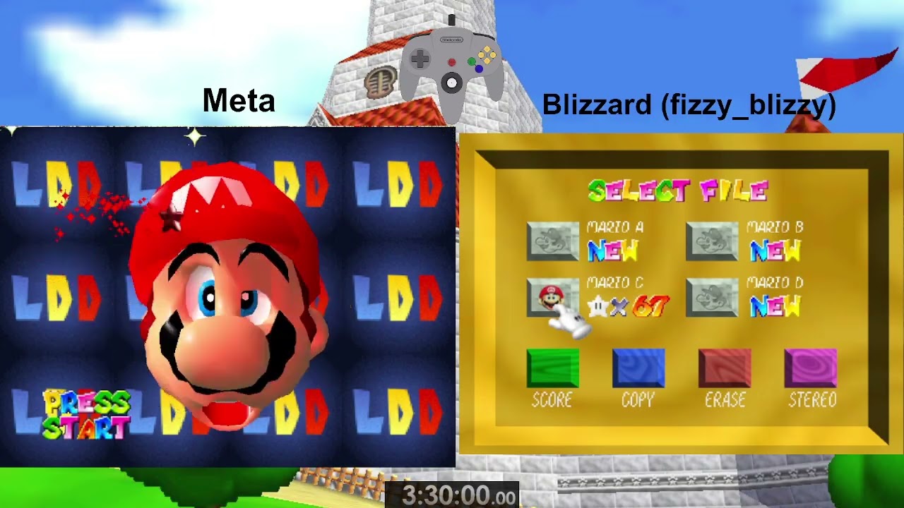 Super Mario 64: Lug's Delightful Dioramas Blind Race vs. Blizzard Part 2 (Finale) [N64]