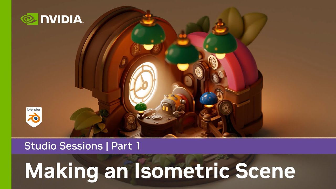 Making a Cute Isometric 3D Scene in Blender w/ Brice Eljeji Part 1: Initial Modeling