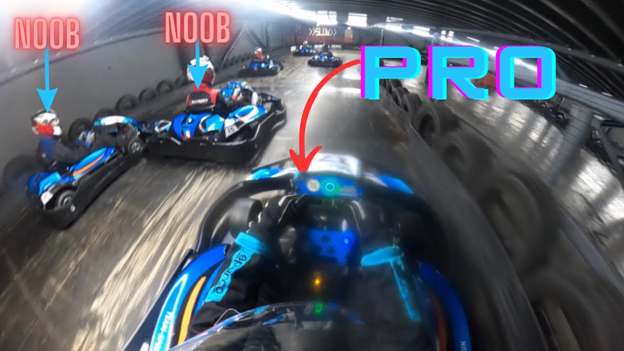 Pro go kart driver vs 11 noobs