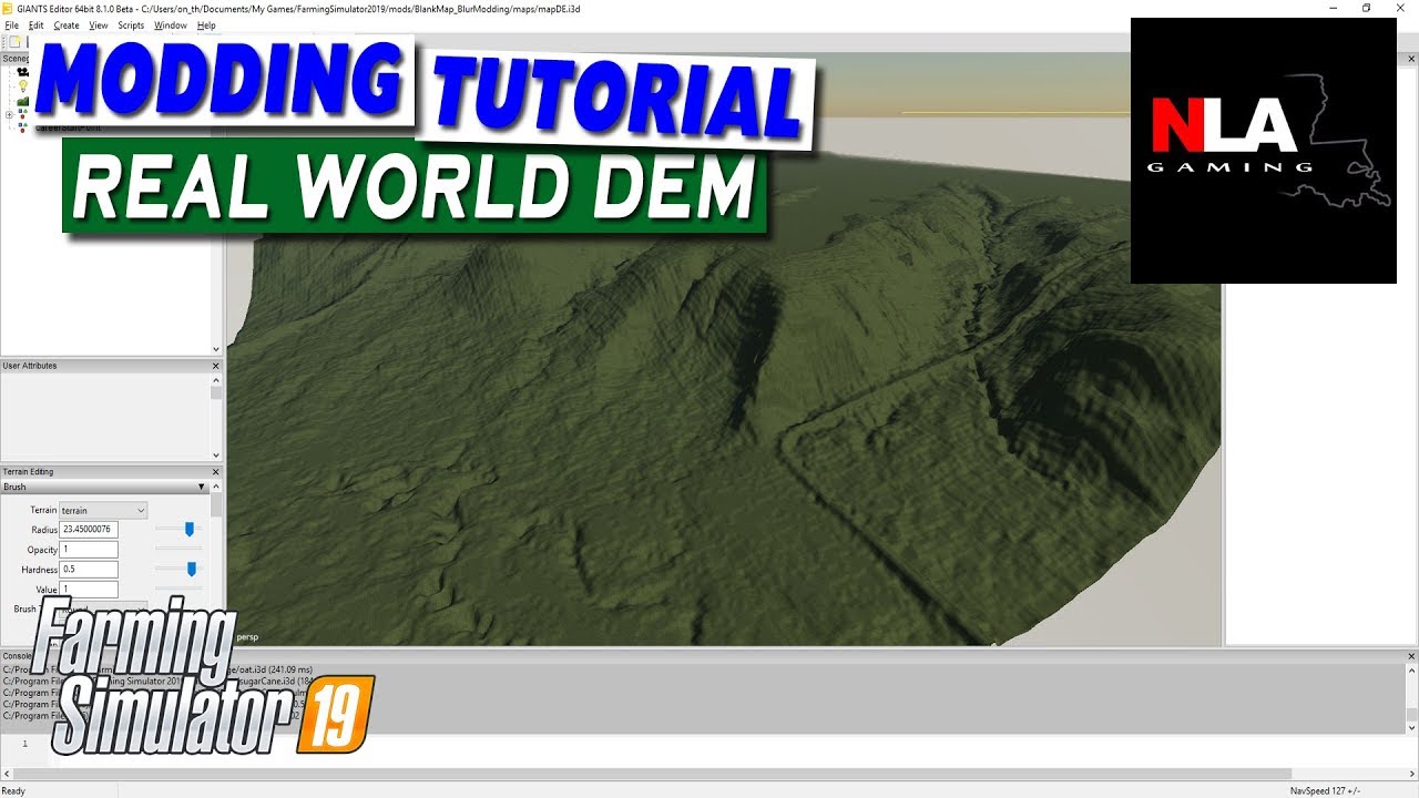 Farming Simulator 19 - Modding Tutorial - Real World Terrain