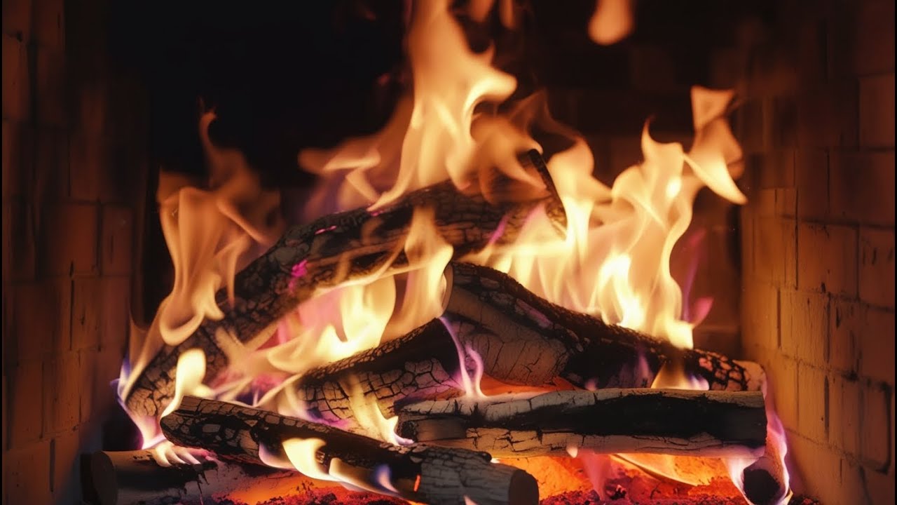 Golden Glow | Fireplace Ambience for Peaceful Evenings