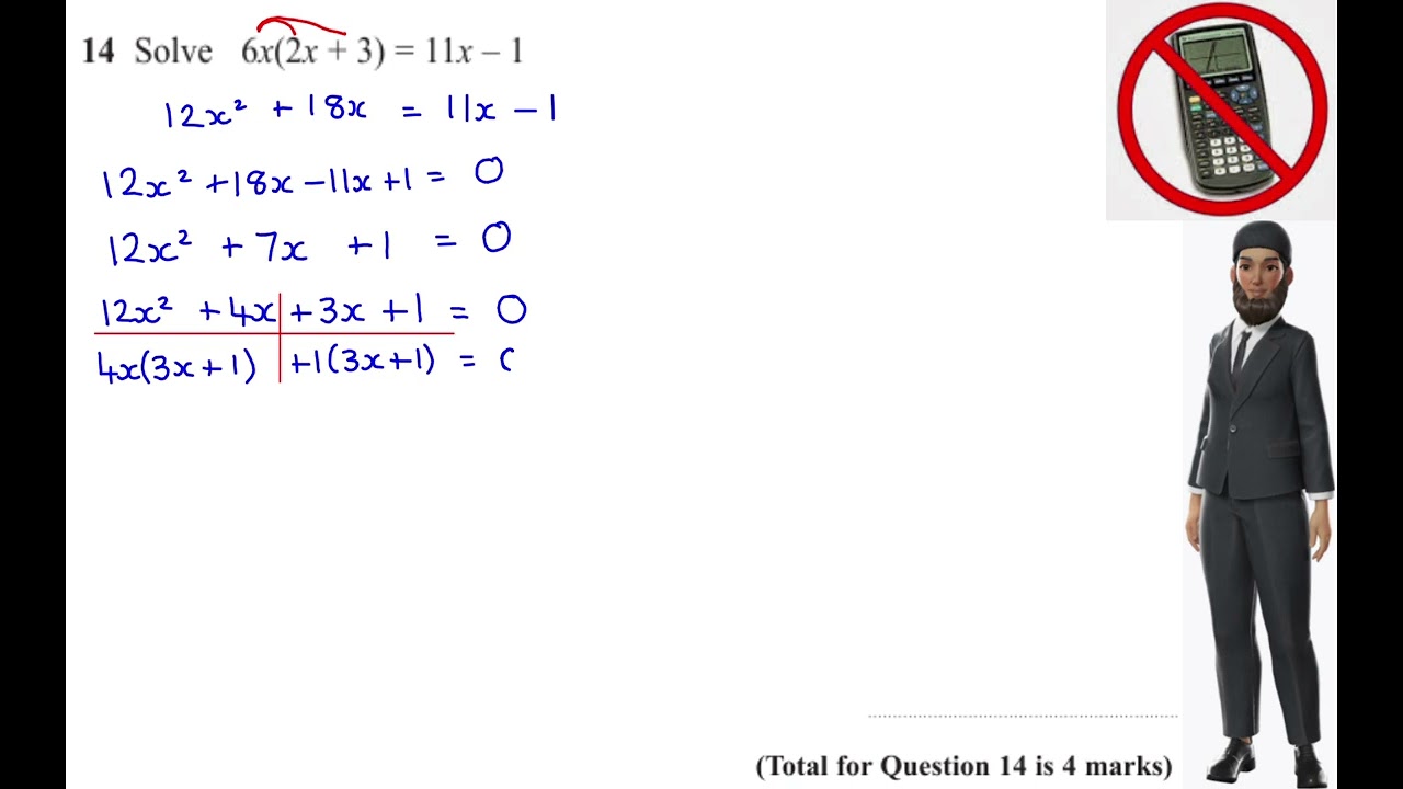 2025 Nov H P1 Q14 Solving a Quadratic Equation