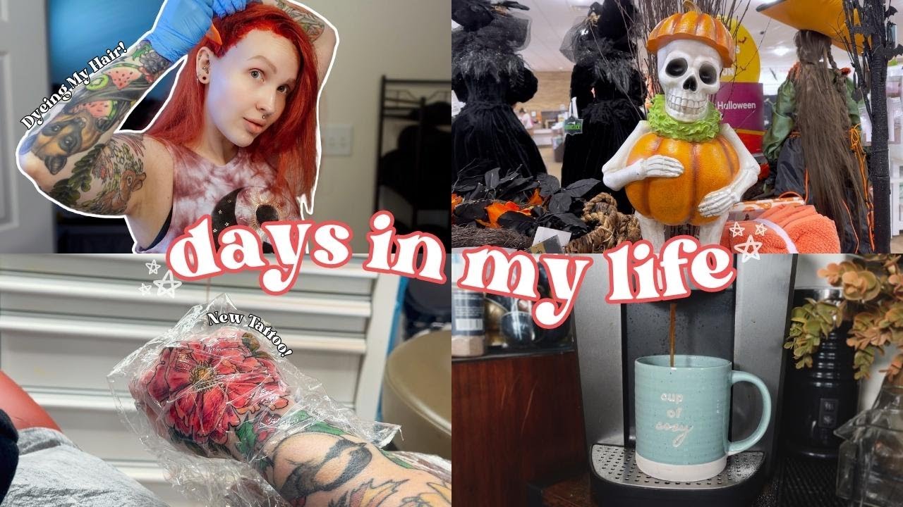 VLOG | Dyeing My Hair, New Tattoo, & A Little Halloween Decor Hunting
