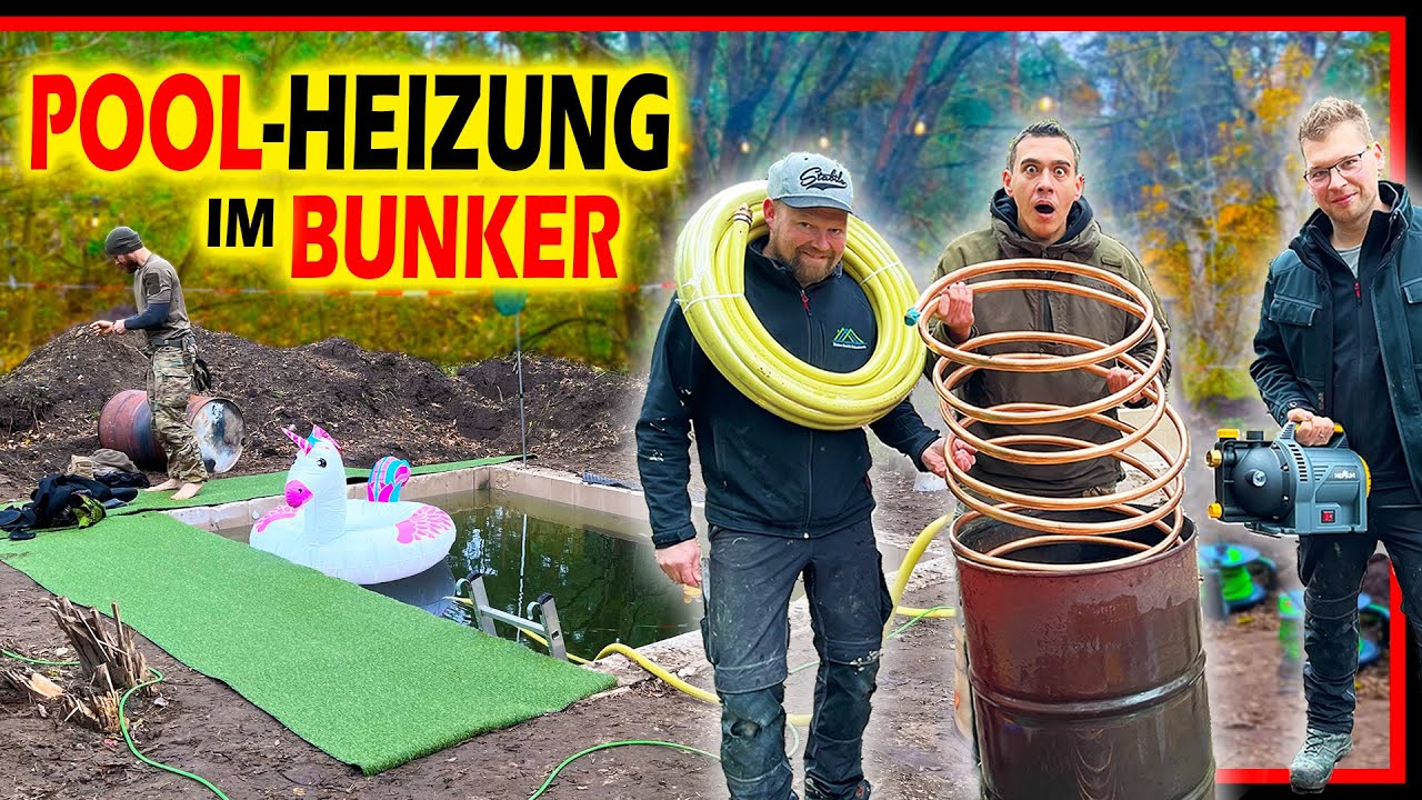 POOLHEIZUNG für PREPPER-BUNKER von @SurvivalMattin mit Wärmetauscher! | Home Build Solution