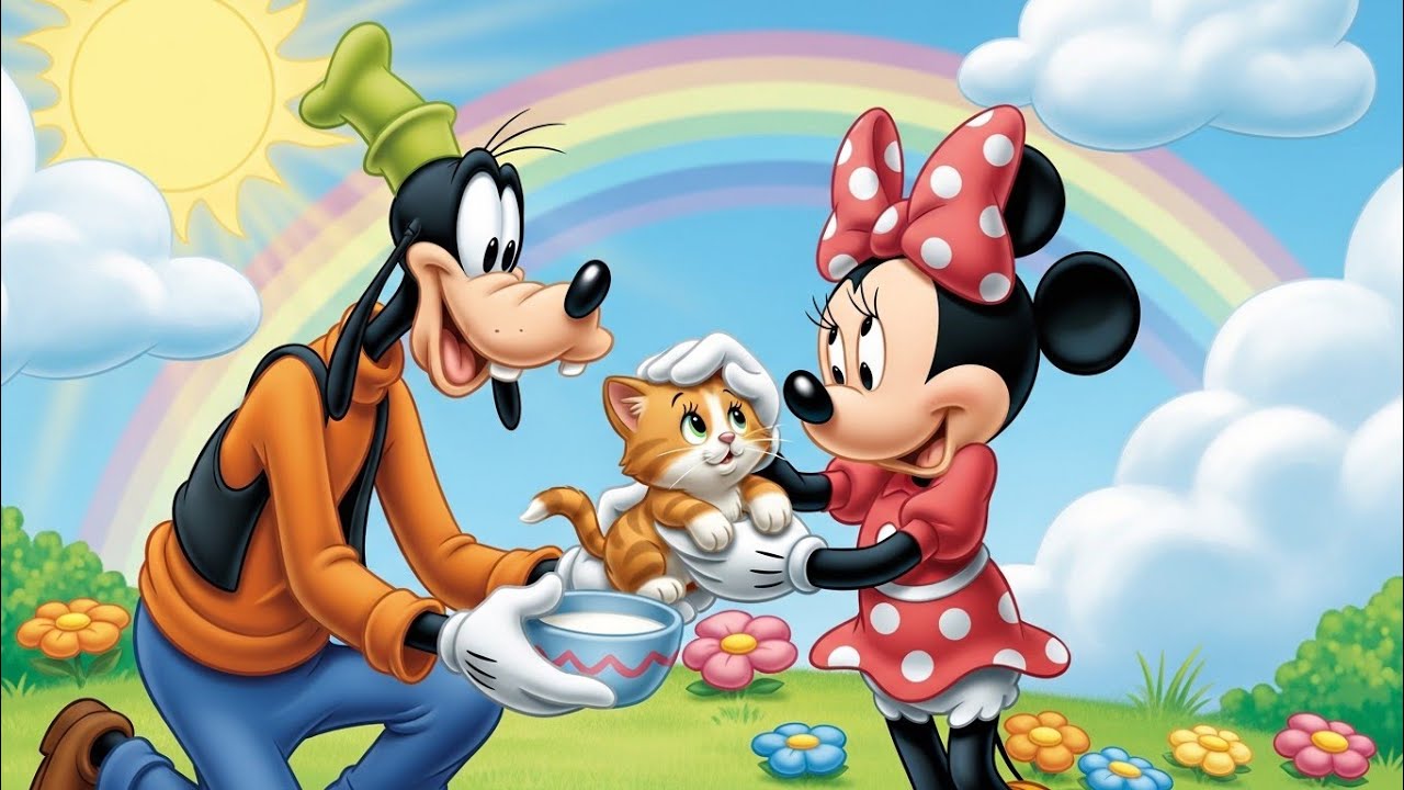 Minnie Mouse and Goofy Help a Lost Cat!