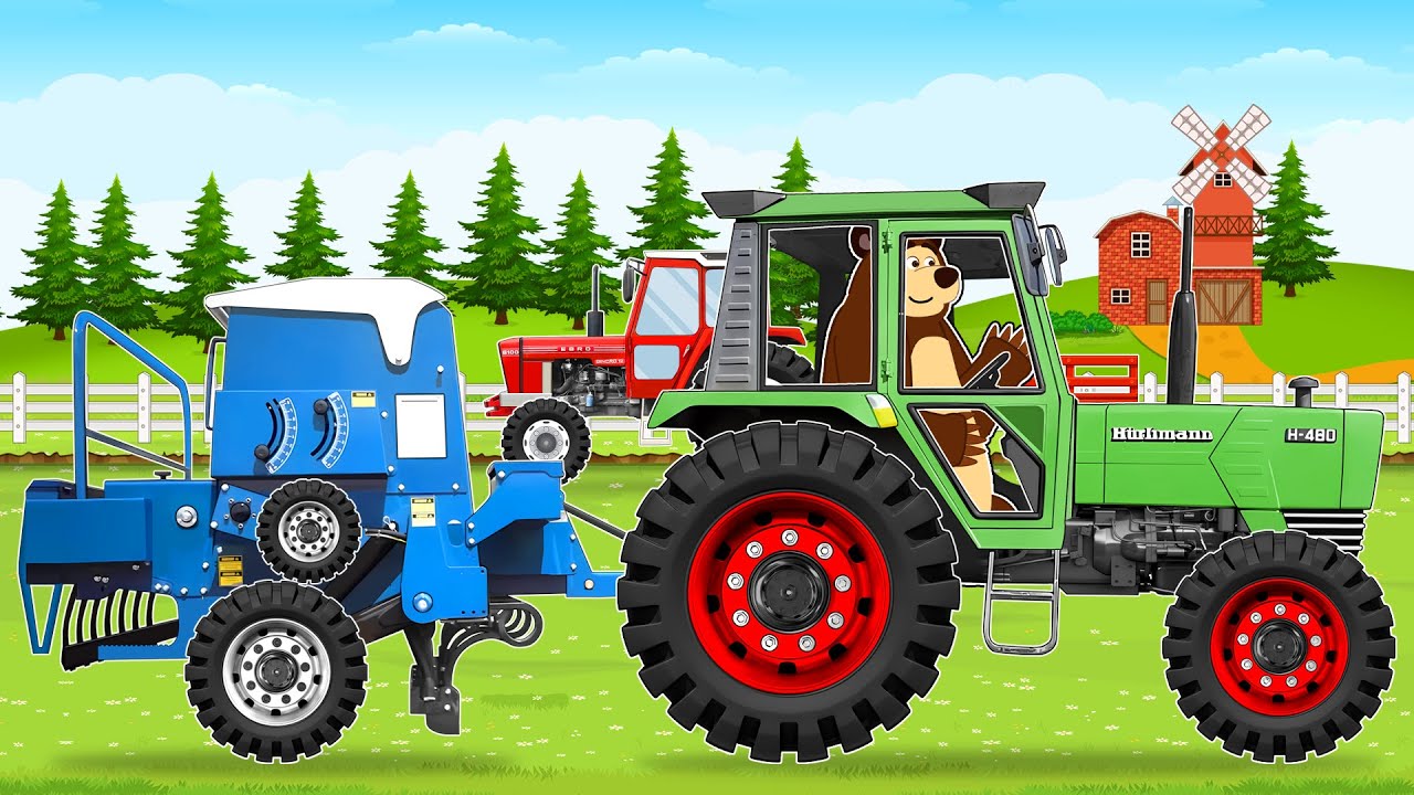 Farm Work - Tractor Wheel Replacement and Growing Cabbage 🛠️🚜🥬 |  Farm Life Animation