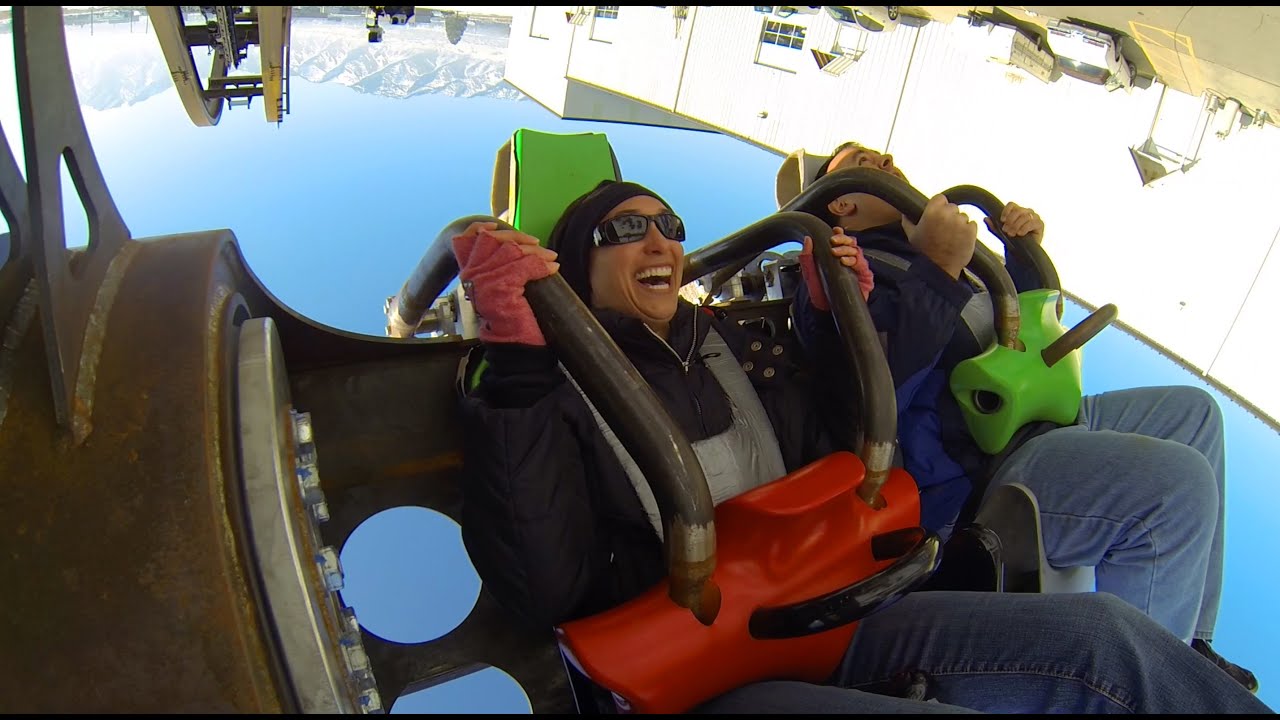 Crazy S&S 4th Dimension Free Spin Prototype Roller Coaster! POV