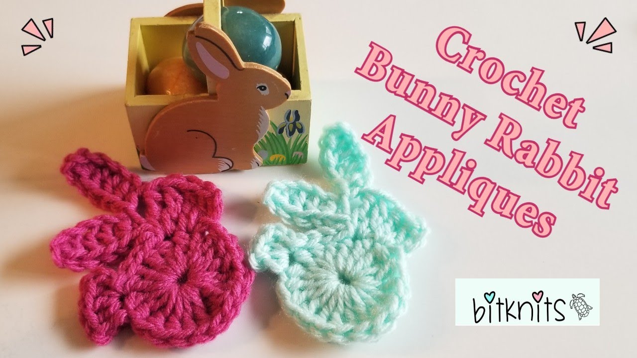 Crochet Bunny Rabbit Appliques - EASY and FAST - and SUPER CUTE 🐰😍
