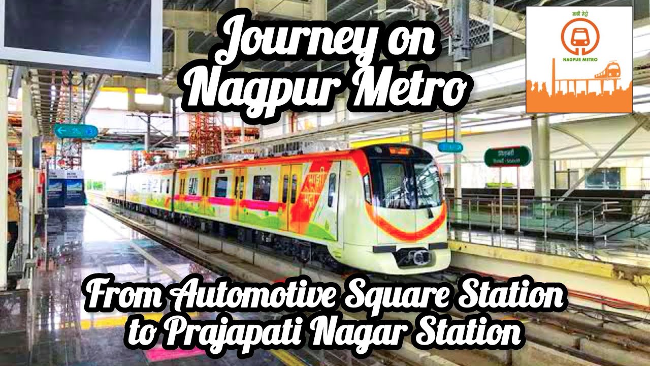 Journey on Nagpur Metro from Automotive Square Station to Prajapati Nagar Station. #nagpurmetro