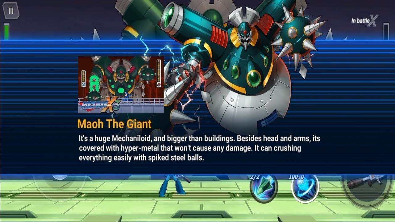 ROCKMAN X DiVE - Highway 1-6 (Normal) Boss Maoh The Giant