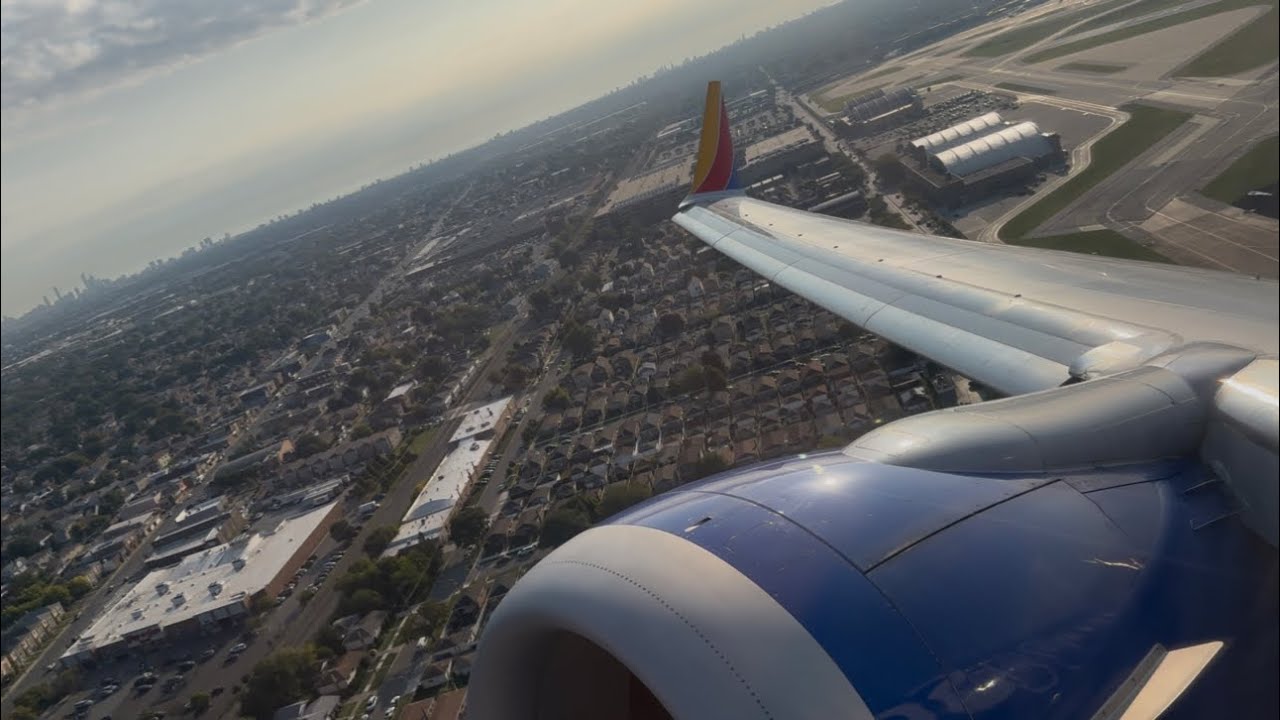 Southwest Boeing 737 MAX 8 Morning Buzzing Takeoff Chicago Midway Intl. (KMDW)