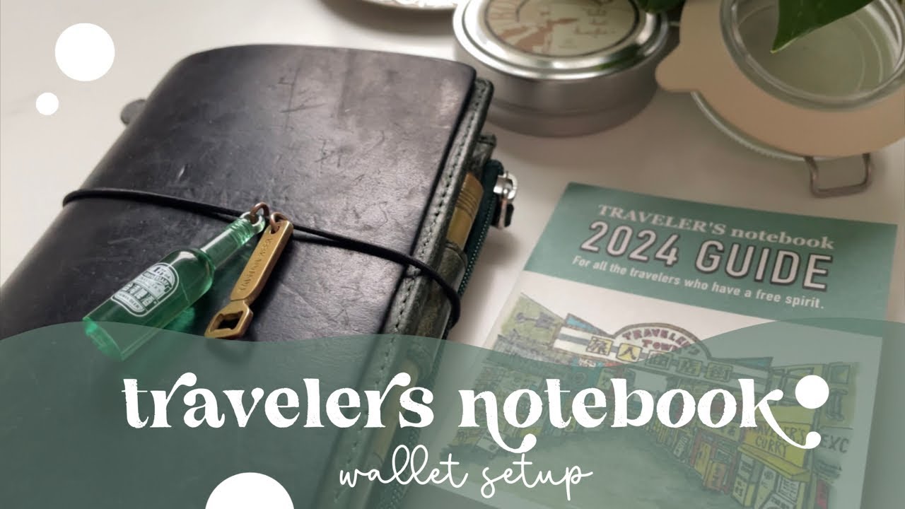 how i use my traveler's notebook as a wallet + setting up my 2024 monthly insert