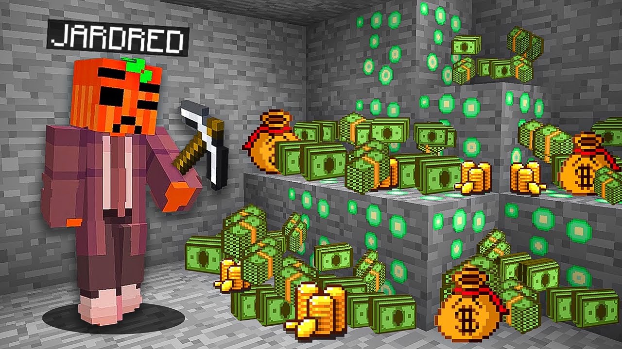 Encontré Minerales de DINERO en Minecraft!