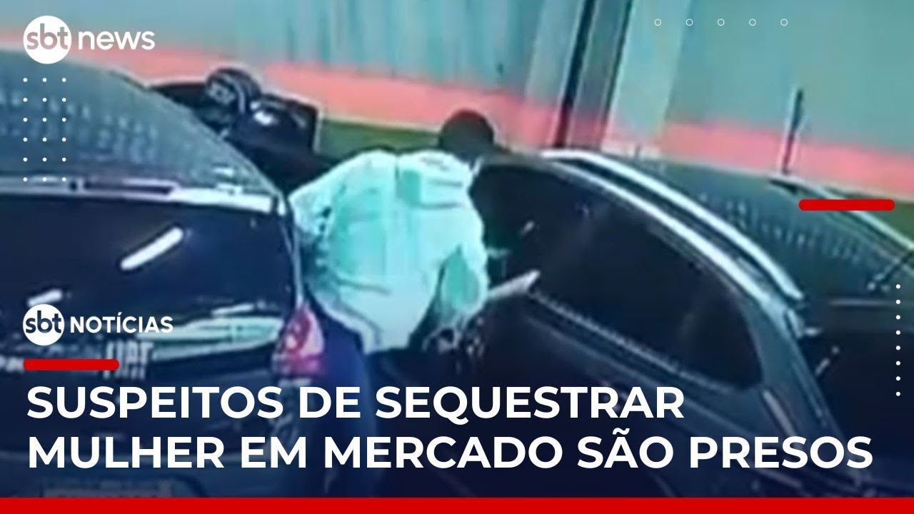 Polícia prende suspeitos de sequestrar mulher em estacionamento de supermercado em SP | #SBTNoticias