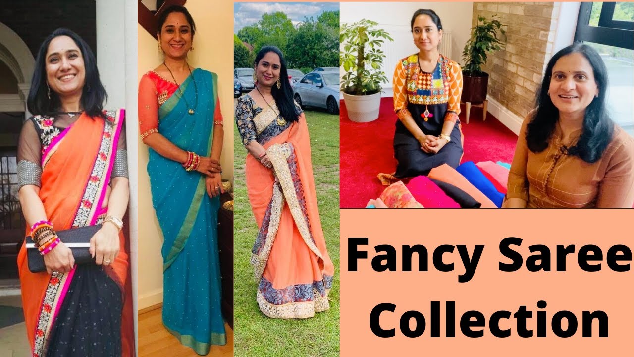 Fancy Saree Collection with blouses  in Telugu