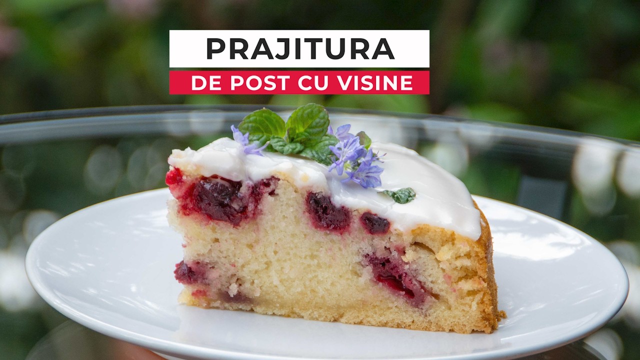 Prajitura de post cu visine. Prajitura rapida de post.