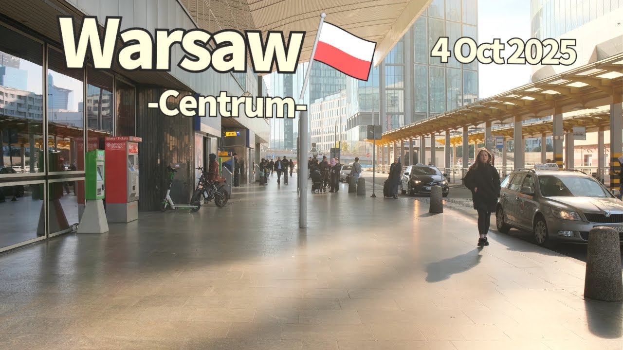 Autumn Walk Warsaw Centrum Poland - 4 October 2025 | Walking Tour