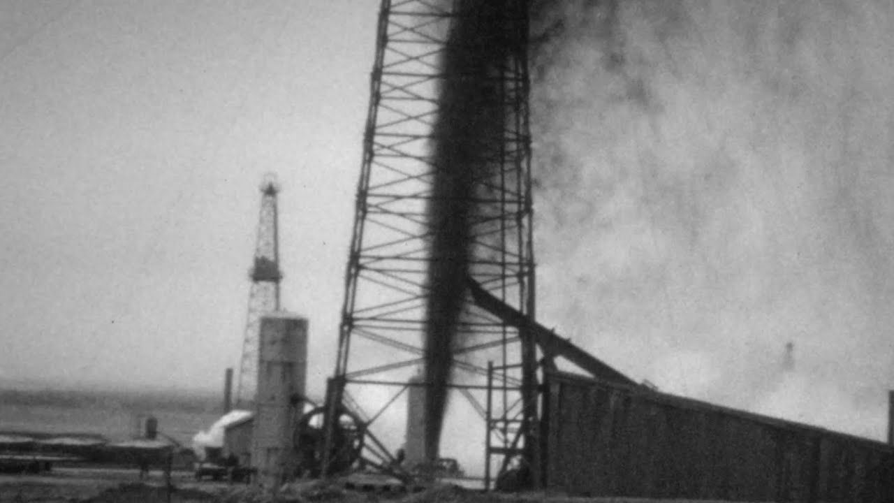 Flowing Well! Oklahoma City Oil Field, 1930 | 16mm Film Scan