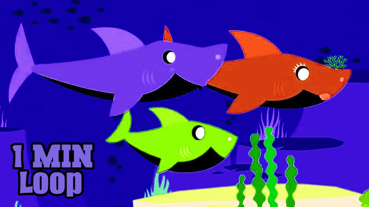 🐬Baby Shark Dance [1 Minute Loop] 🦈 PINKFONG Sound Variations Remix🎵 Multiple Versions Nursery Rhyme