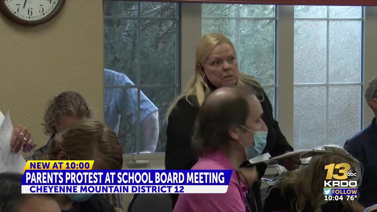 Police involved at District 12 school board meeting as parents protest mask mandate