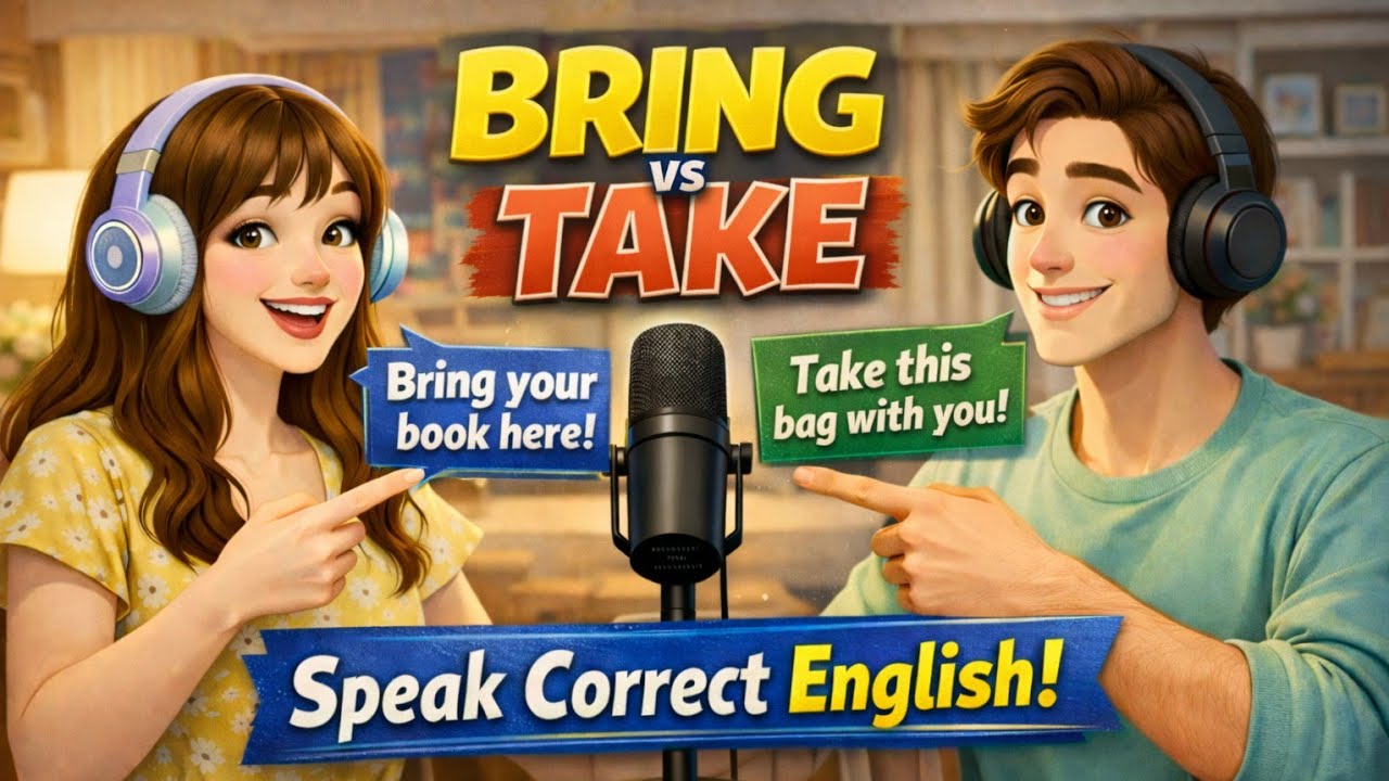 How to use Bring and Take in everyday english | English Go Easy Podcast