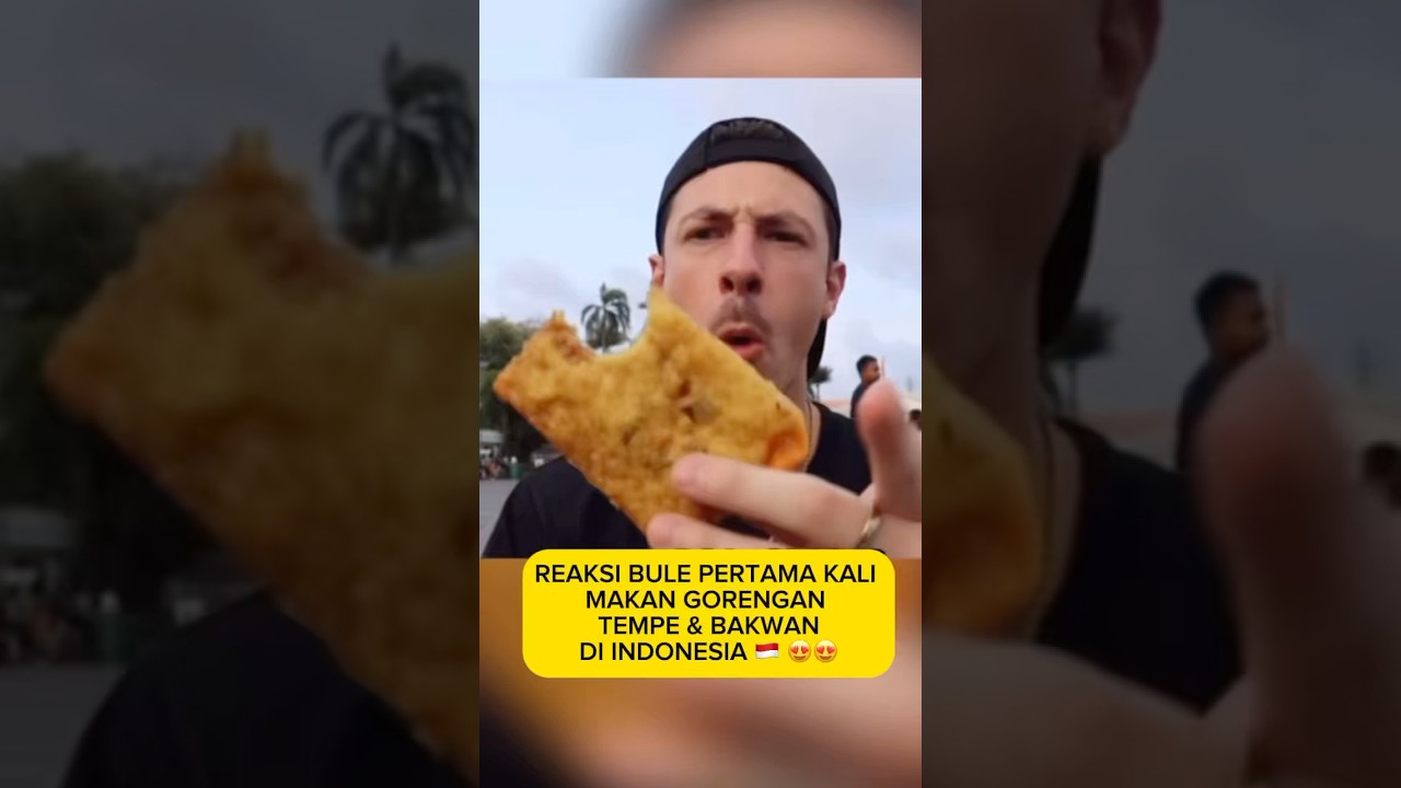 REAKSI BULE PERTAMA KALI MAKAN GORENGAN DI INDONESIA #buleindonesia #reaksibule #indonesia