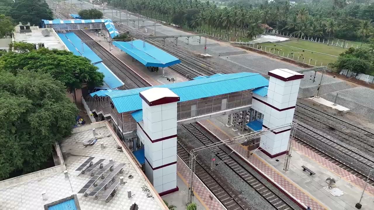 🚆Bommidi Railway station - Salem Division - SR  | Stunning 4K Drone Aerial View