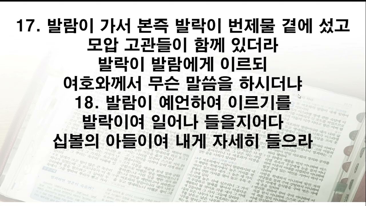 민수기 22장~25장