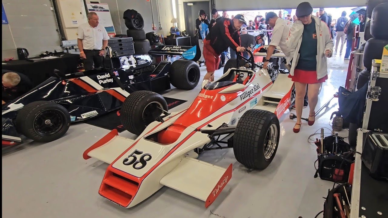 Cosworth DFV V8 Engine start up and revving pure sound | 80s F1  | Silverstone Festival 2024