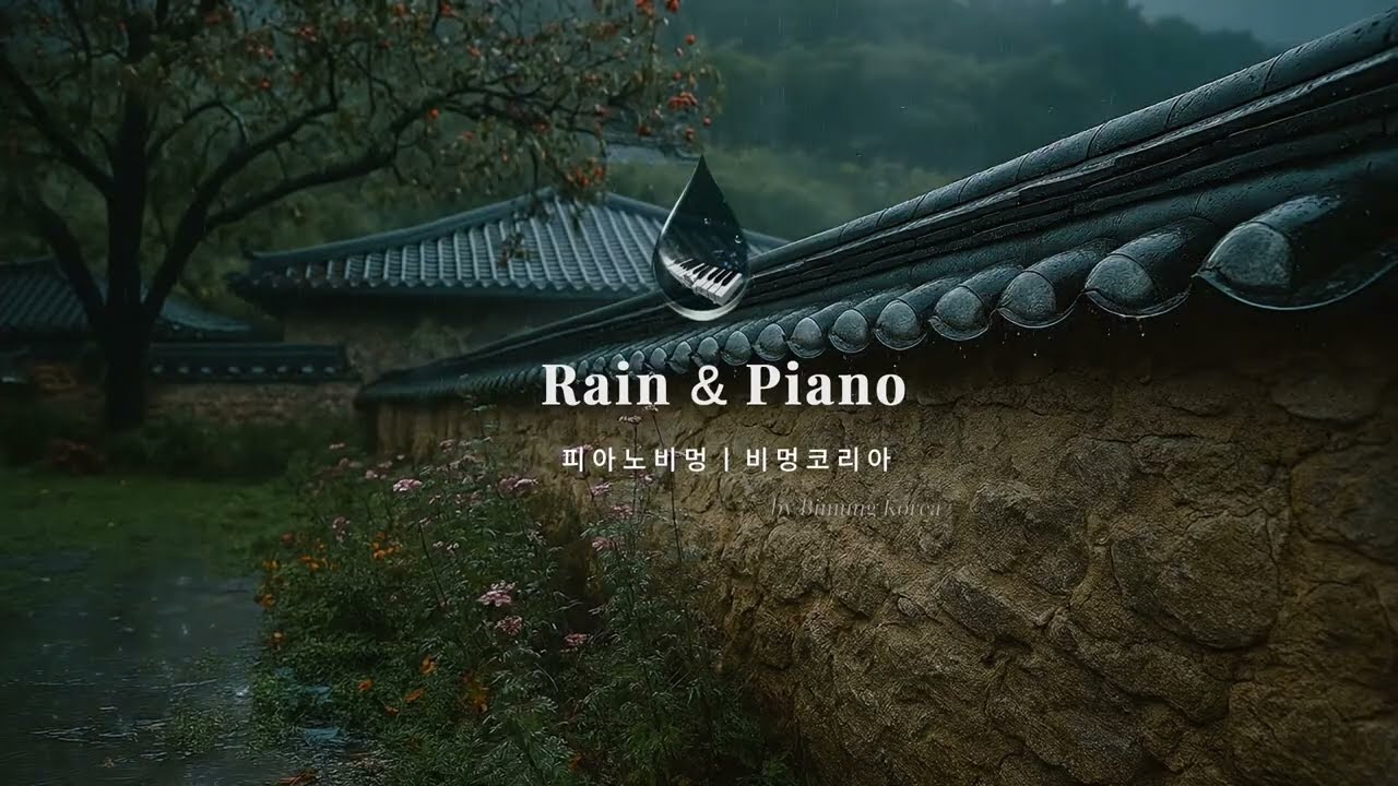 Корейская ночная атмосфера дождя 🌧️ | 3 часа (ханок-двор)