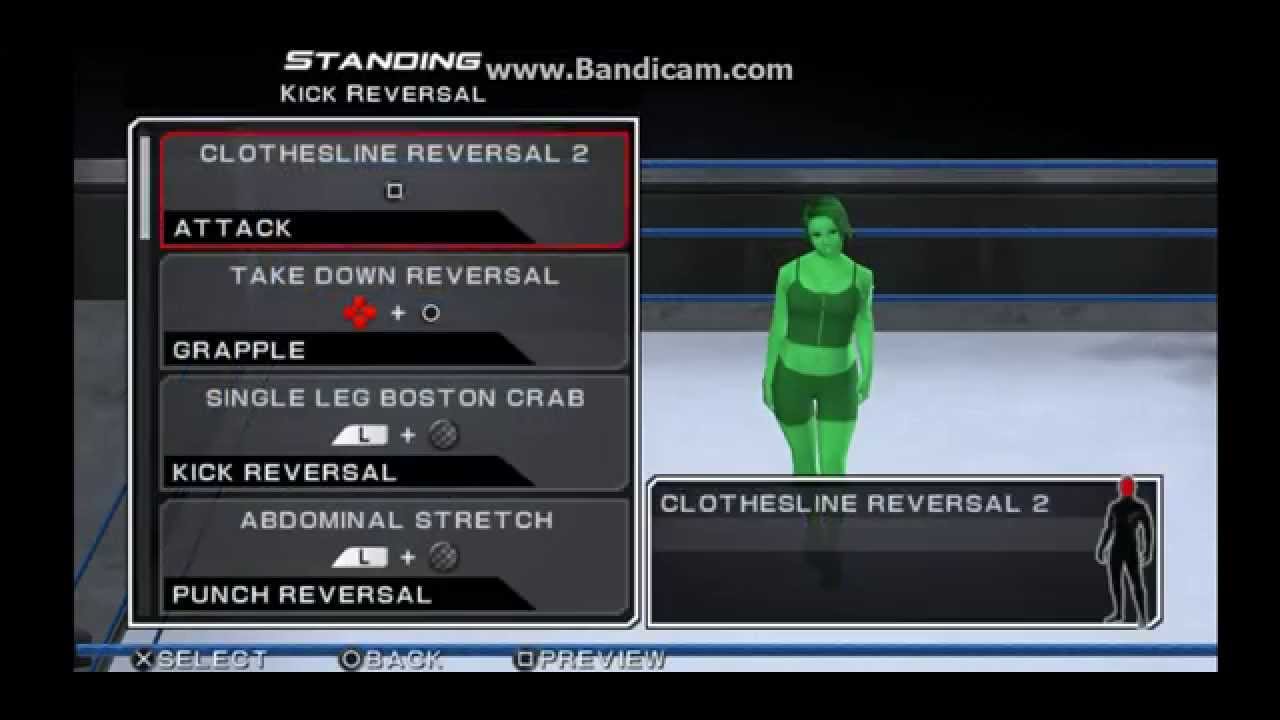 WWE SVR 11 PSP Paige Moveset