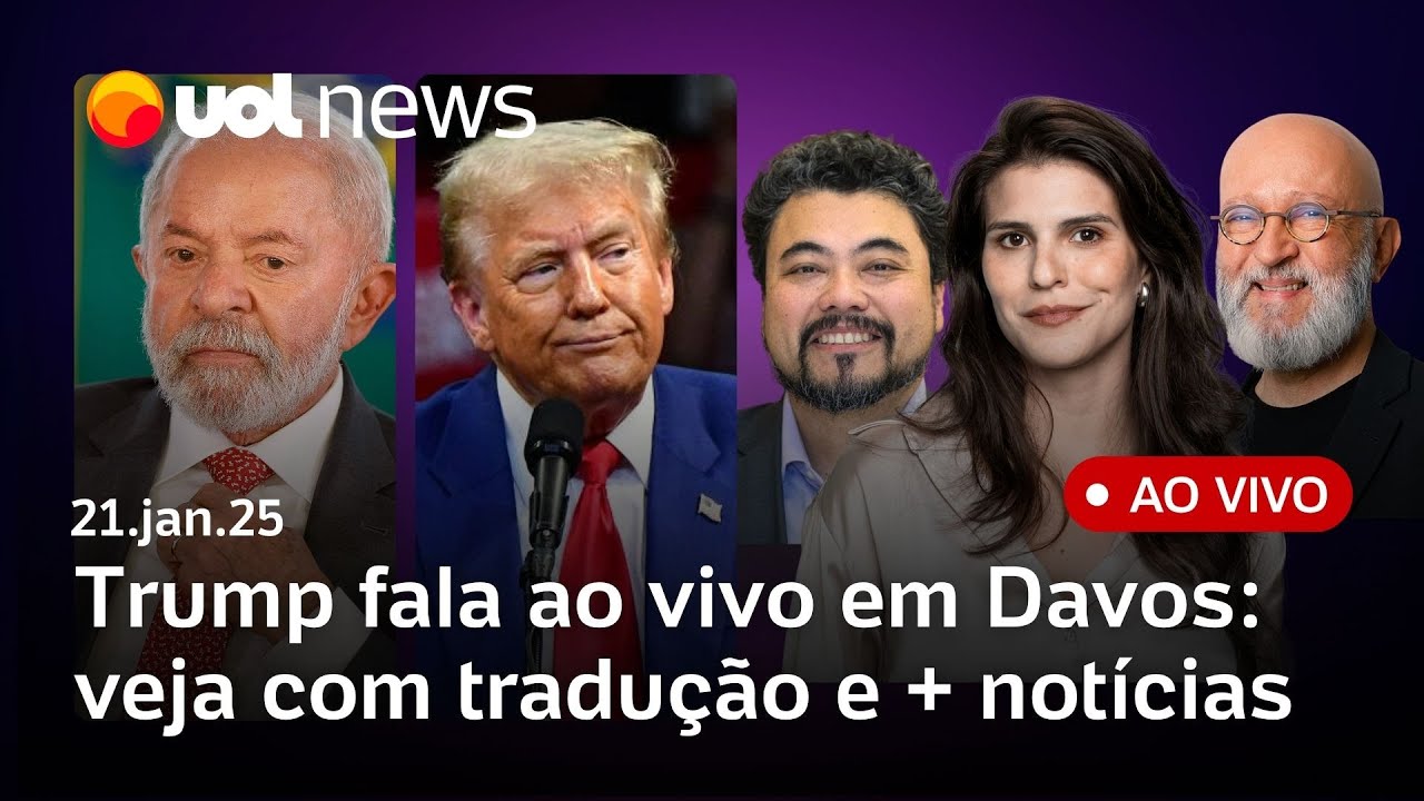 Trump discursa ao vivo em Davos: veja com tradução; Lula consulta países sobre Conselho da Paz e +