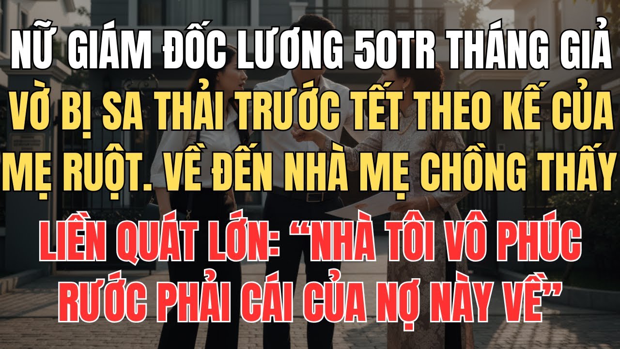 Nữ Giám Đốc Giả Vờ Bị Sa Thải Trước Tết, Mẹ Chồng Liền Nói: Nhà Tôi Vô Phúc Rước Phải Của Nợ Này Về
